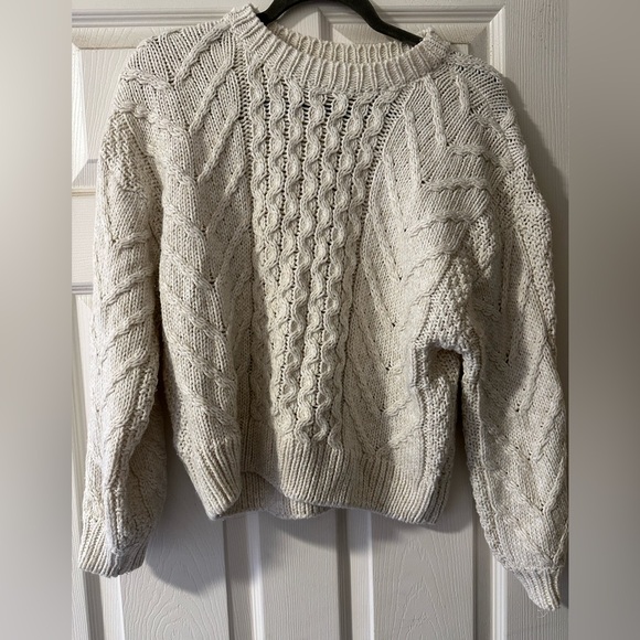 RD Style Sweaters - RD Style Cream Cable Knit Turtleneck Sweater